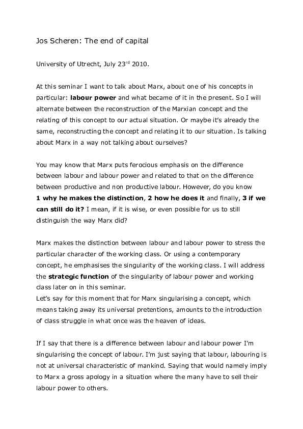 (DOC) The end of capital