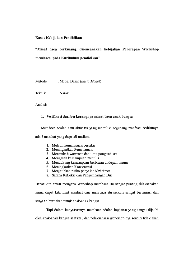 Doc Kebijakan Pendidikan