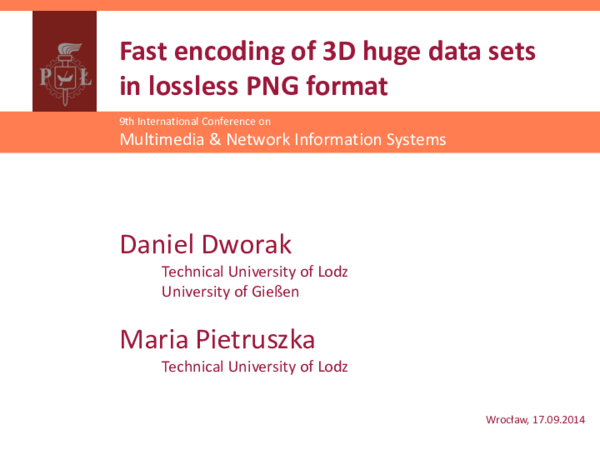 (PDF) Fast encoding of 3D huge data sets in lossless PNG format