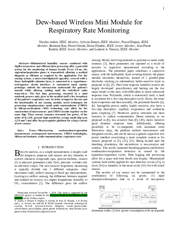 (PDF) Dew-Based Wireless Mini Module for Respiratory Rate Monitoring
