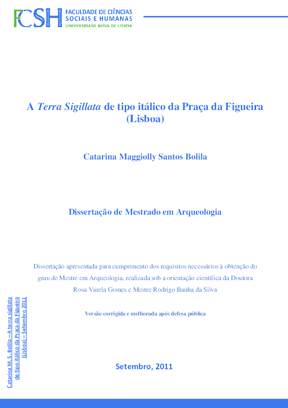 (PDF) A Terra Sigillata de tipo itálico da Praça da Figueira (Lisboa)