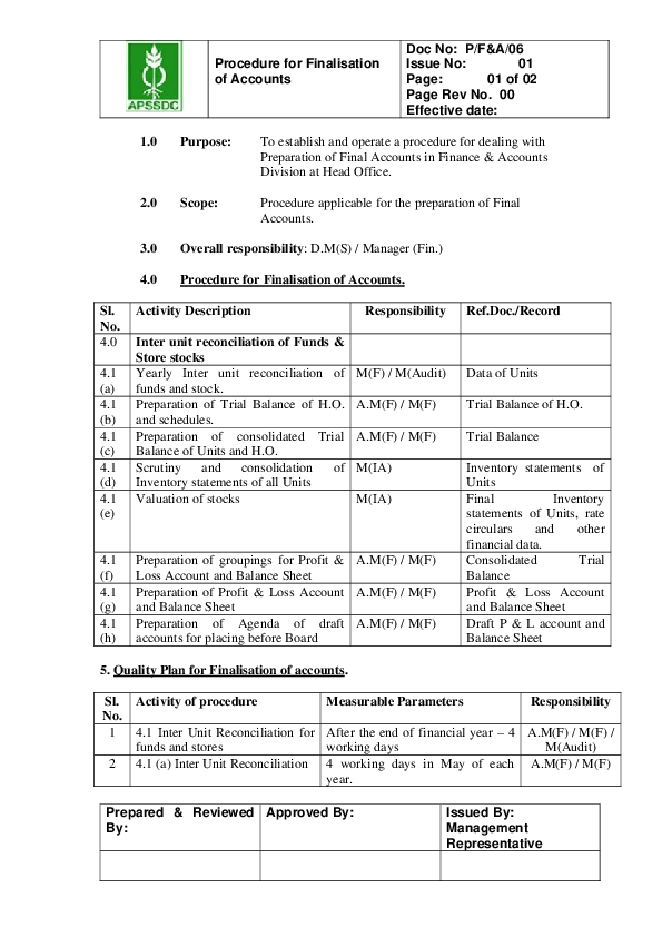 (PDF) Procedure for Finalisation of Accounts SUDIP KAPAT Academia.edu