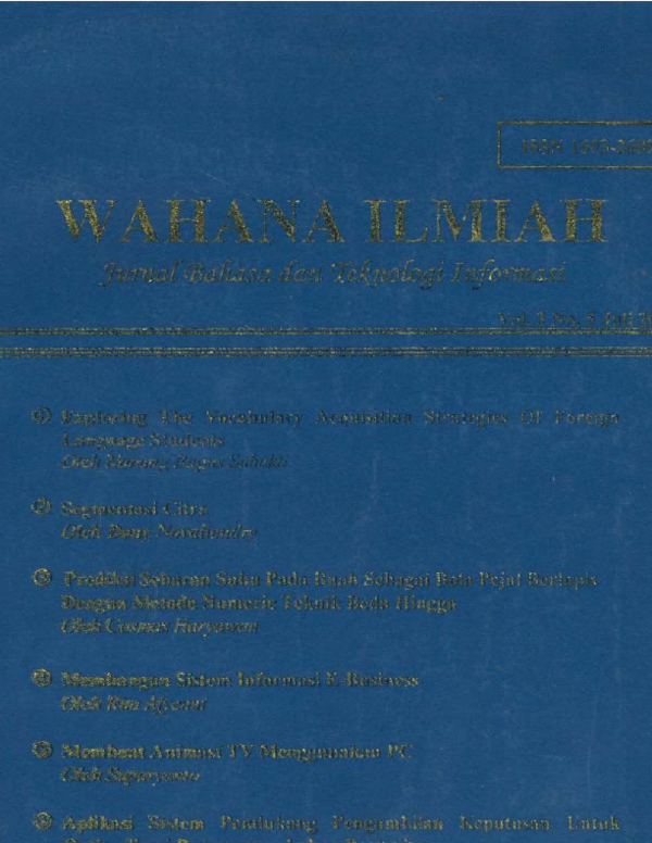 (PDF) Jurnal WAHANA ILMIAH-APLIKASI SISTEM PENDUKUNG PENGAMBILAN