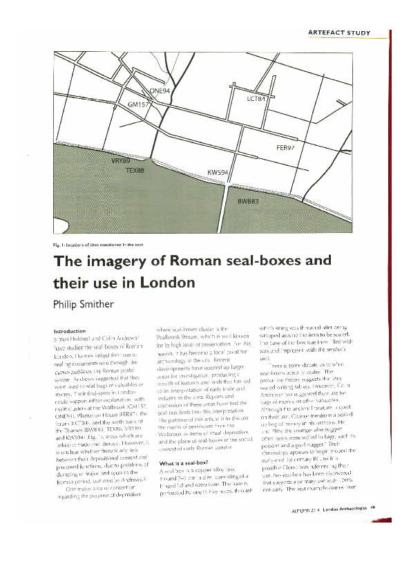 (PDF) The imagery of Roman sealboxes and their use in London Philip Smither Academia.edu