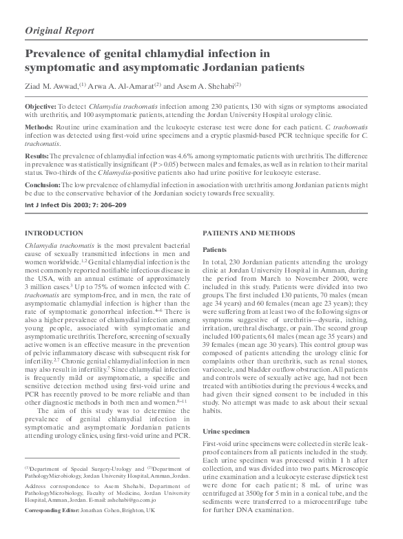 chlamydia cystitis and urethritis