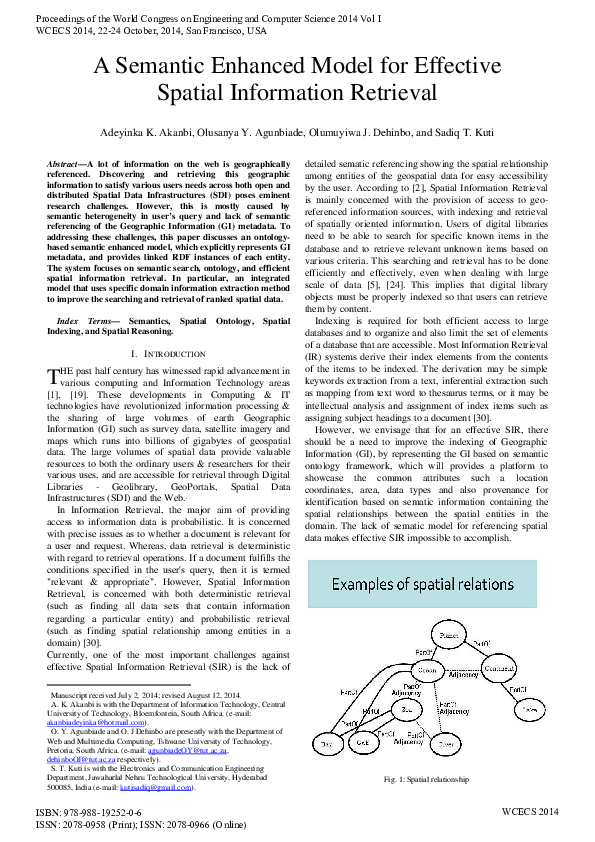 (PDF) A Semantic Enhanced Model for Effective Spatial Information Retrieval