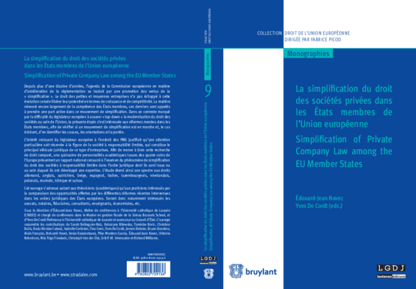 (PDF) La simplification du droit des sociétés privées dans les États