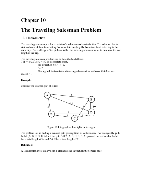 (PDF) The Traveling Salesman Problem