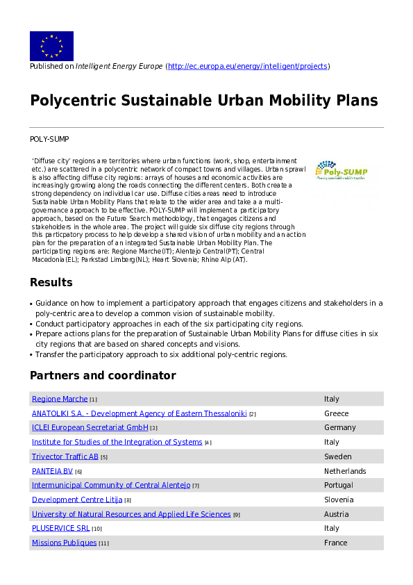 (PDF) Polycentric Sustainable Urban Mobility Plans