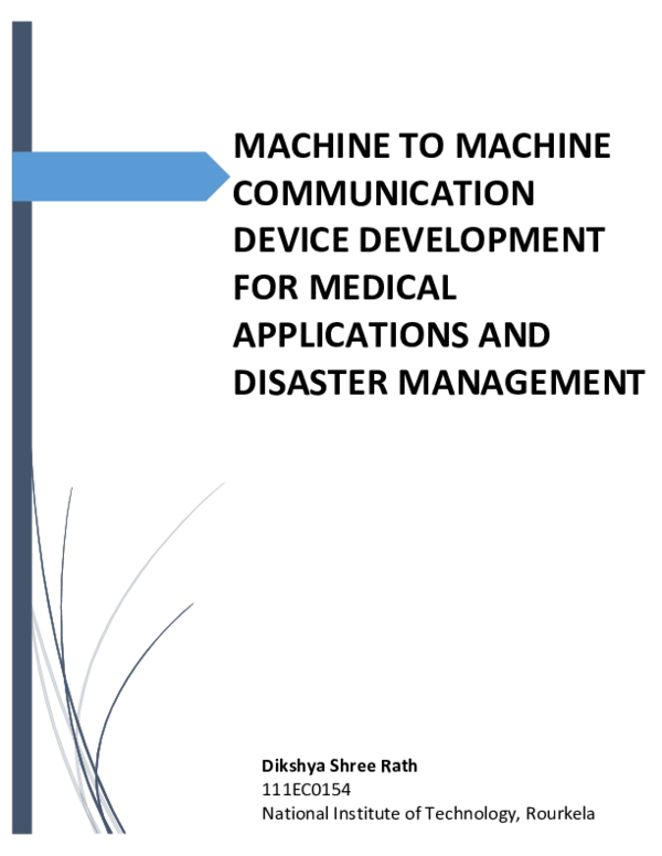 (PDF) MAchine to machine Communication Dikshya Rath Academia.edu