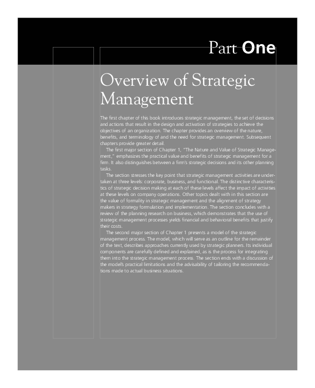  pdf part one overview of strategic management first pages
