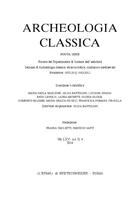Il Pittore di Narce e i suoi epigoni a Veio, in Archeologia Classica ...