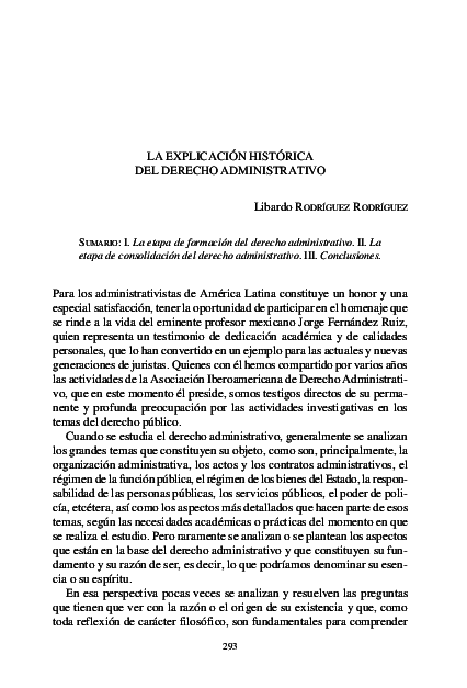 (PDF) LA EXPLICACIÓN HISTÓRICA DEL DERECHO ADMINISTRATIVO Libardo ...