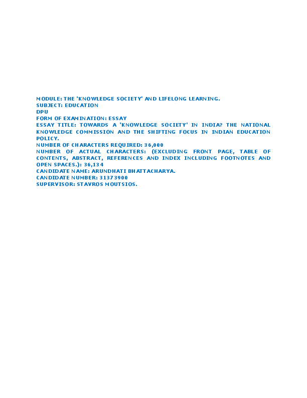 Thesis For An Analysis Essay Docx A Modest Proposal Ideas For Essays also Research Proposal Essay Towards A Knowledge Society In India Academic Essay Submitted Dpu Writing High School Essays