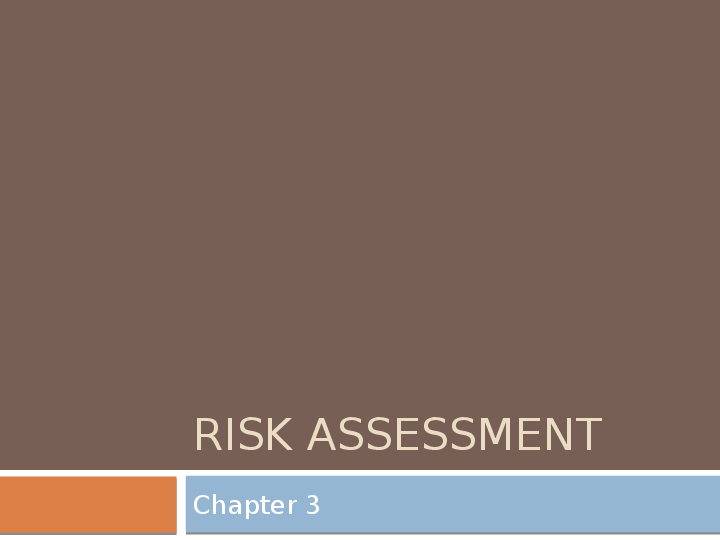 (PPT) Chapter 3 Risk Assessment