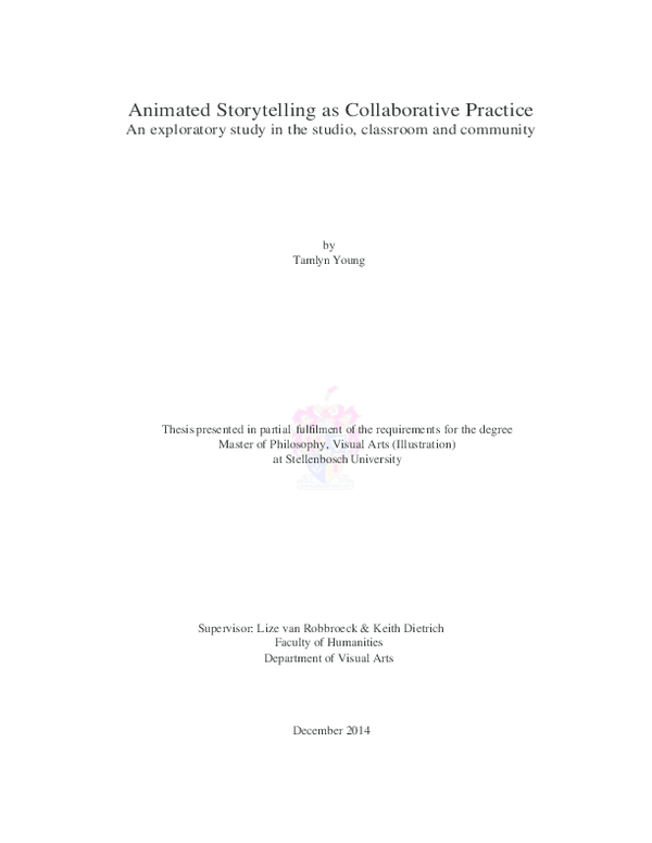 (PDF) Animation as Collaborative practice: an exploratory study