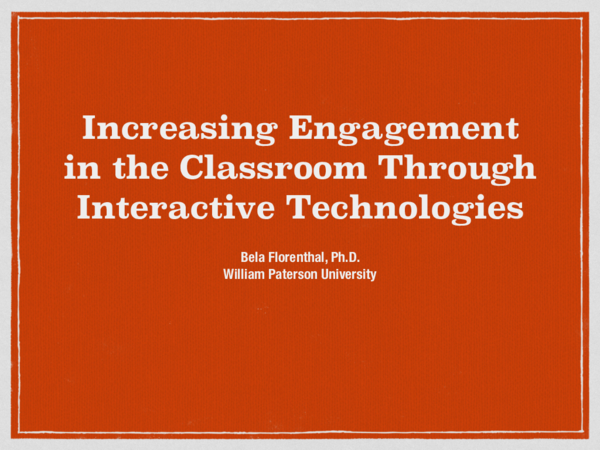(PDF) Increasing Engagement in the Classroom Through Interactive ...