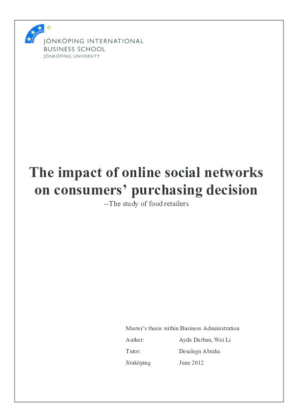 (PDF) The impact of online social networks on consumers' purchasing ...