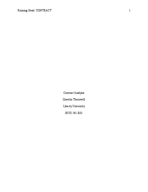 (DOC) Contract Analysis