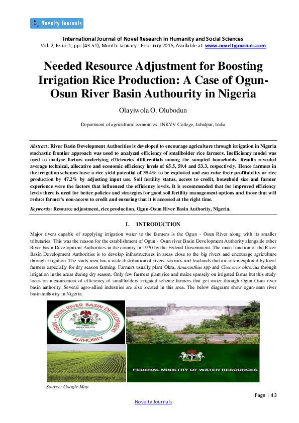 (PDF) Needed resource adjustment for boosting irrigation rice