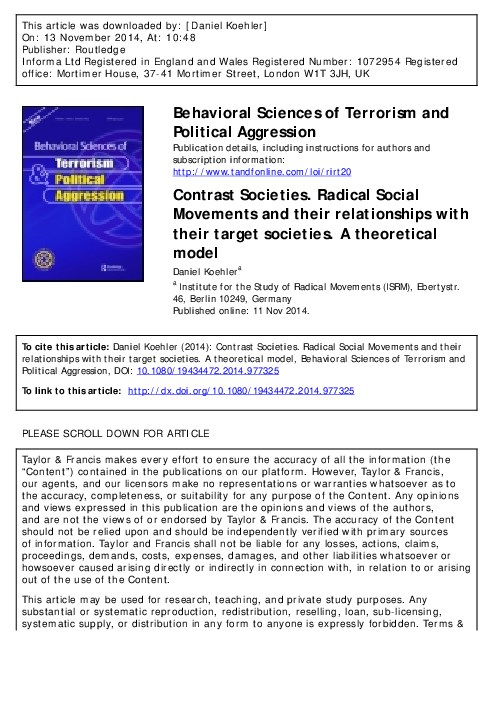 (PDF) Contrast Societies. Radical Social Movements and their ...
