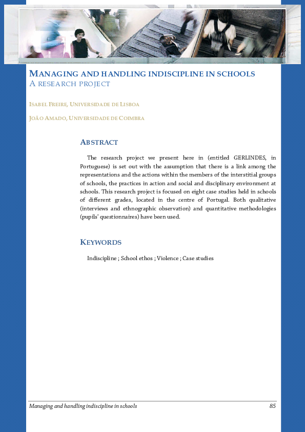 Problems of indiscipline in schools image