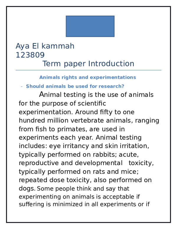 (DOC) introduction animal expermentation