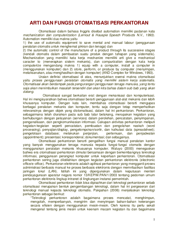 (PDF) otomatisasi perkantoran