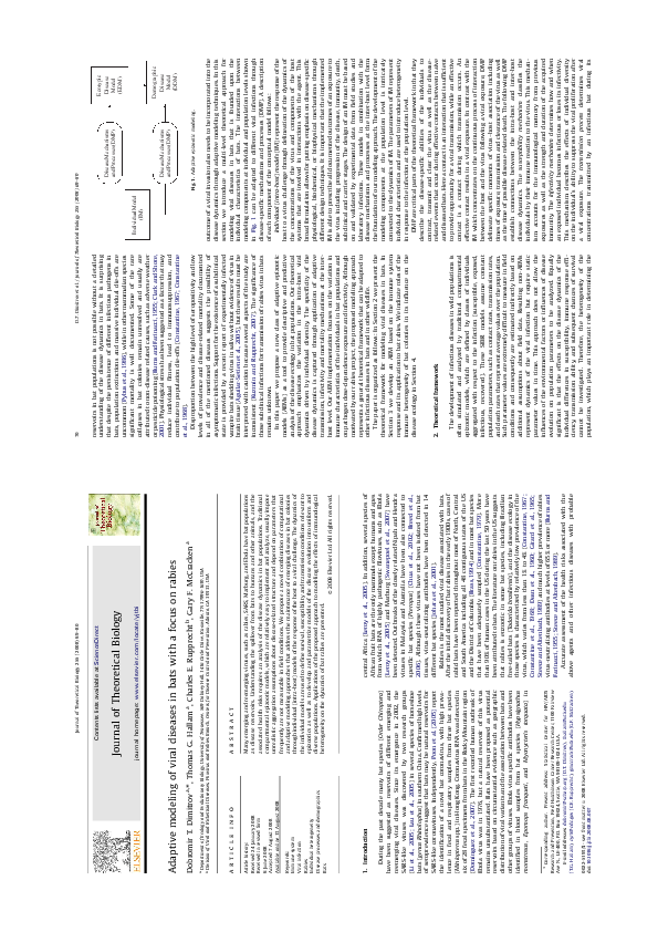 (PDF) Adaptive modeling of viral diseases in bats with a focus on rabies
