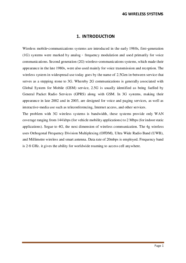 (PDF) 4G WIRELESS SYSTEMS
