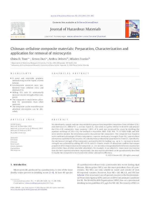 (PDF) Journal of Hazardous Materials