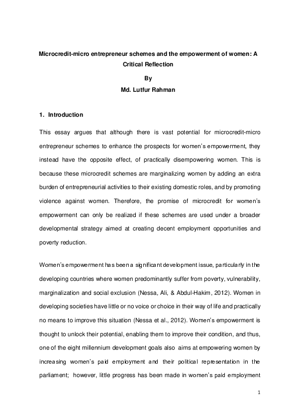 Microlending essay image