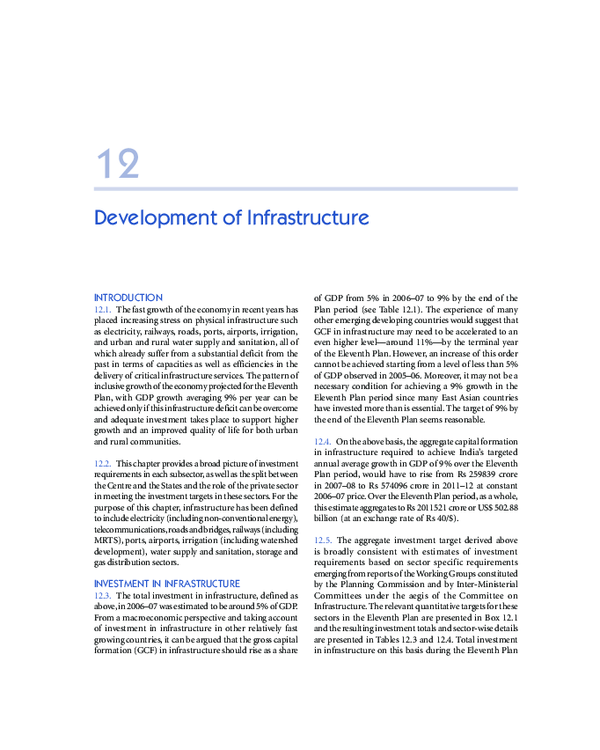 (PDF) Development of Infrastructure