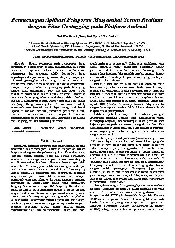 Doc Perancangan Aplikasi Pelaporan Masyarakat Secara Realtime Dengan