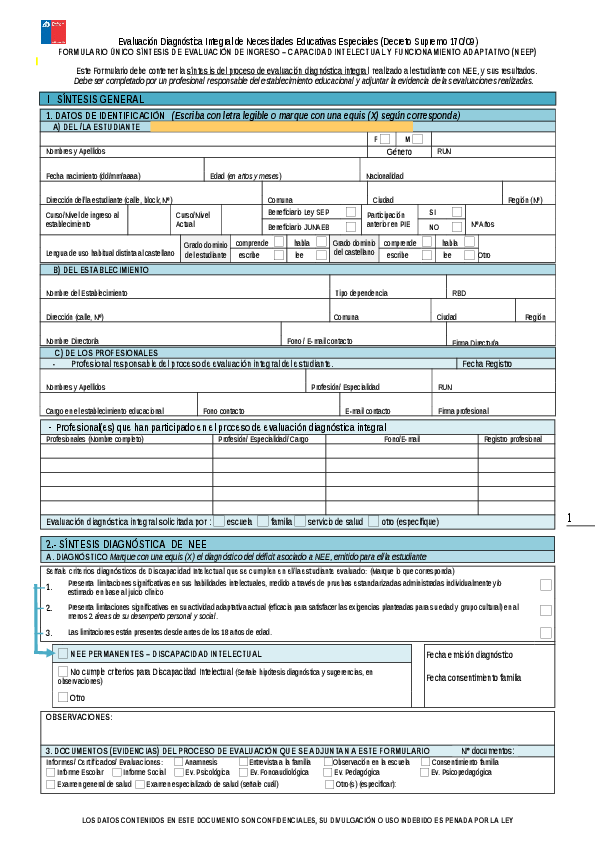 (DOC) 201210291811270 FU INGRESO DISCAPACIDAD INTELECTUAL NEEP 2012