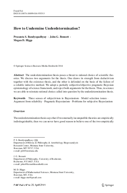 Underdetermination argument picture