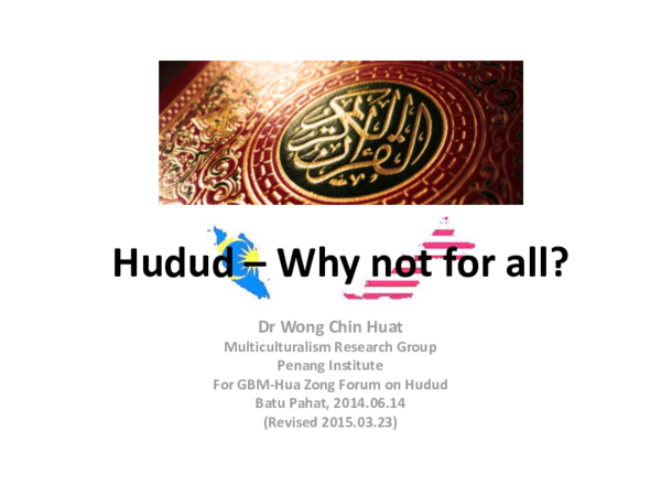 (PDF) Hudud - Why not for all?