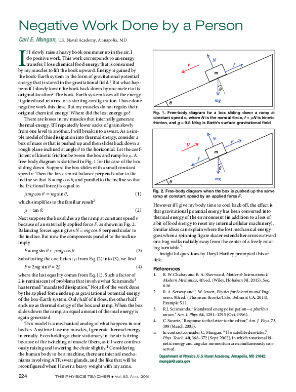 Negative work done by a person Carl Mungan Academia.edu