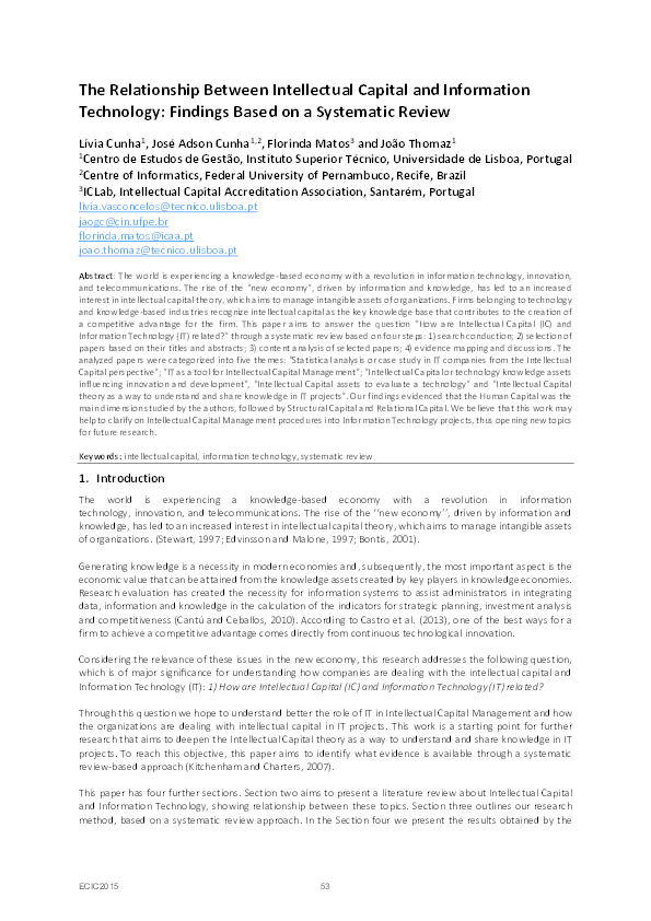 (PDF) The Relationship Between Intellectual Capital and Information ...