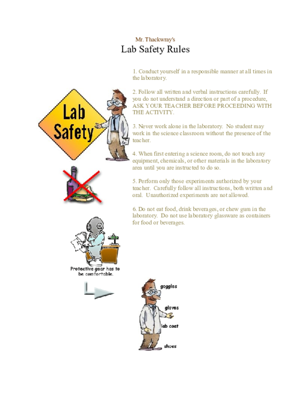 (DOC) Lab safety rules Indah Prastilawati Academia.edu