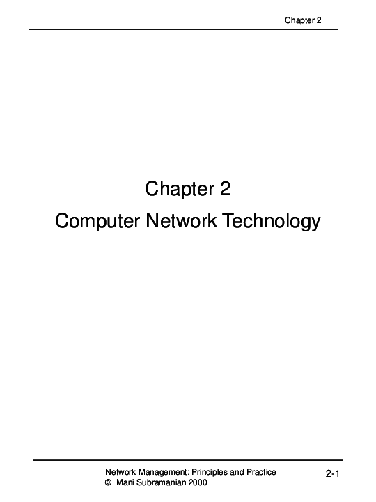 (PDF) Chapter 2 Computer Network Technology Chapter 2 Network