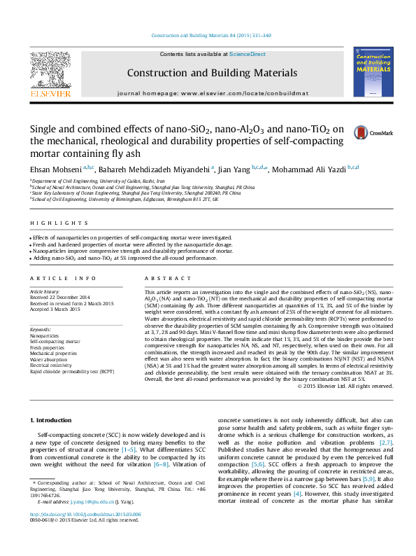 (PDF) Single and combined effects of nano-SiO 2 , nano-Al 2 O 3 and ...
