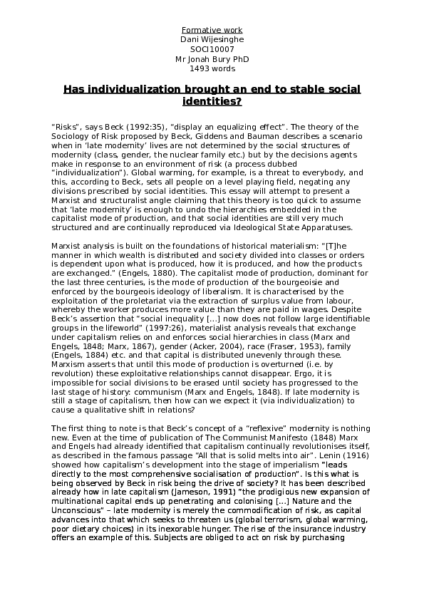 Individualisation examples image