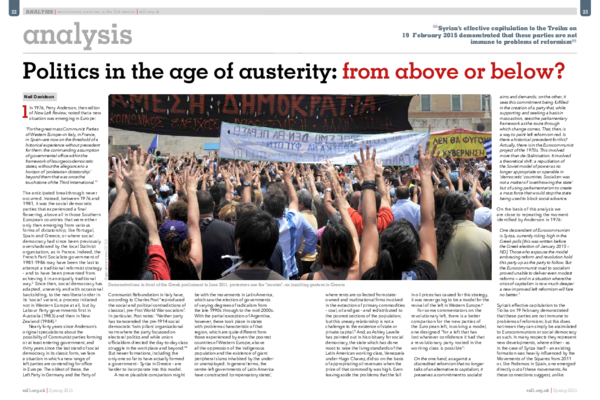 (PDF) Politics in the Age of Austerity: from Above or Below?