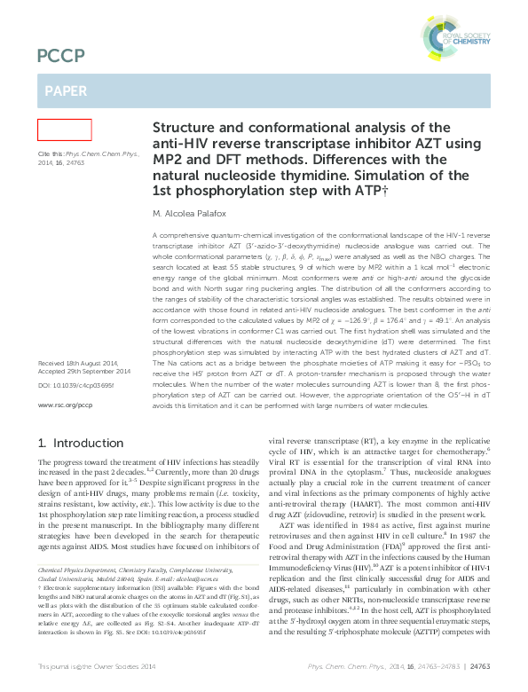 (PDF) Structure and conformational analysis of the anti-HIV reverse ...