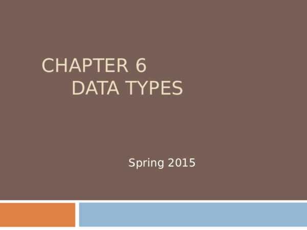 (PPT) Lecture Material of Chapter 06 Data Types