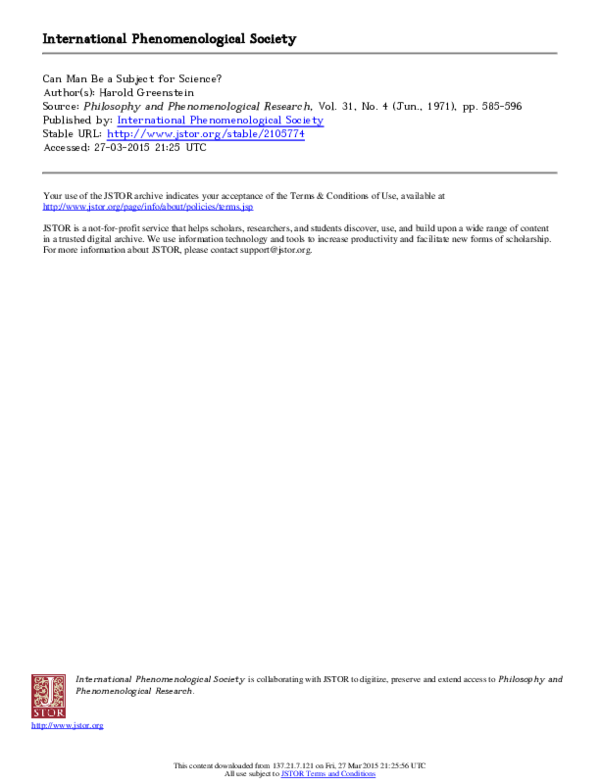pdf-can-man-be-a-subject-for-science-harold-greenstein-academia-edu