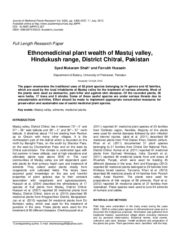 Chitral is famous for gold image