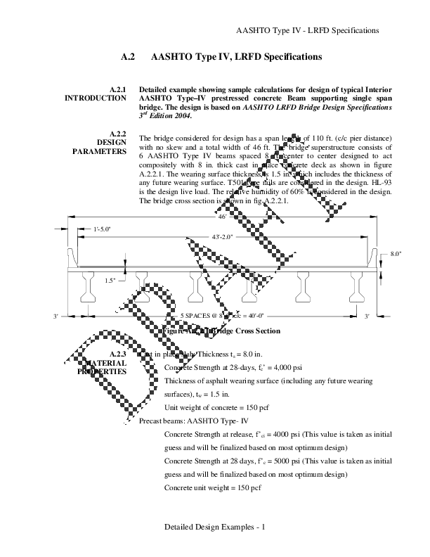 (PDF) AASHTO Type IV LRFD Specifications Detailed Design Examples 1