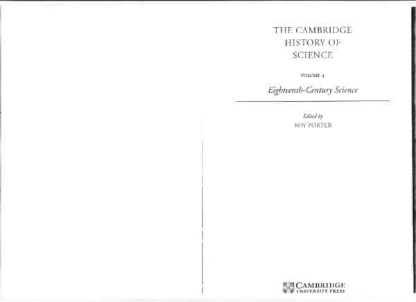 The cambridge history of science volume 4 eighteenth century science